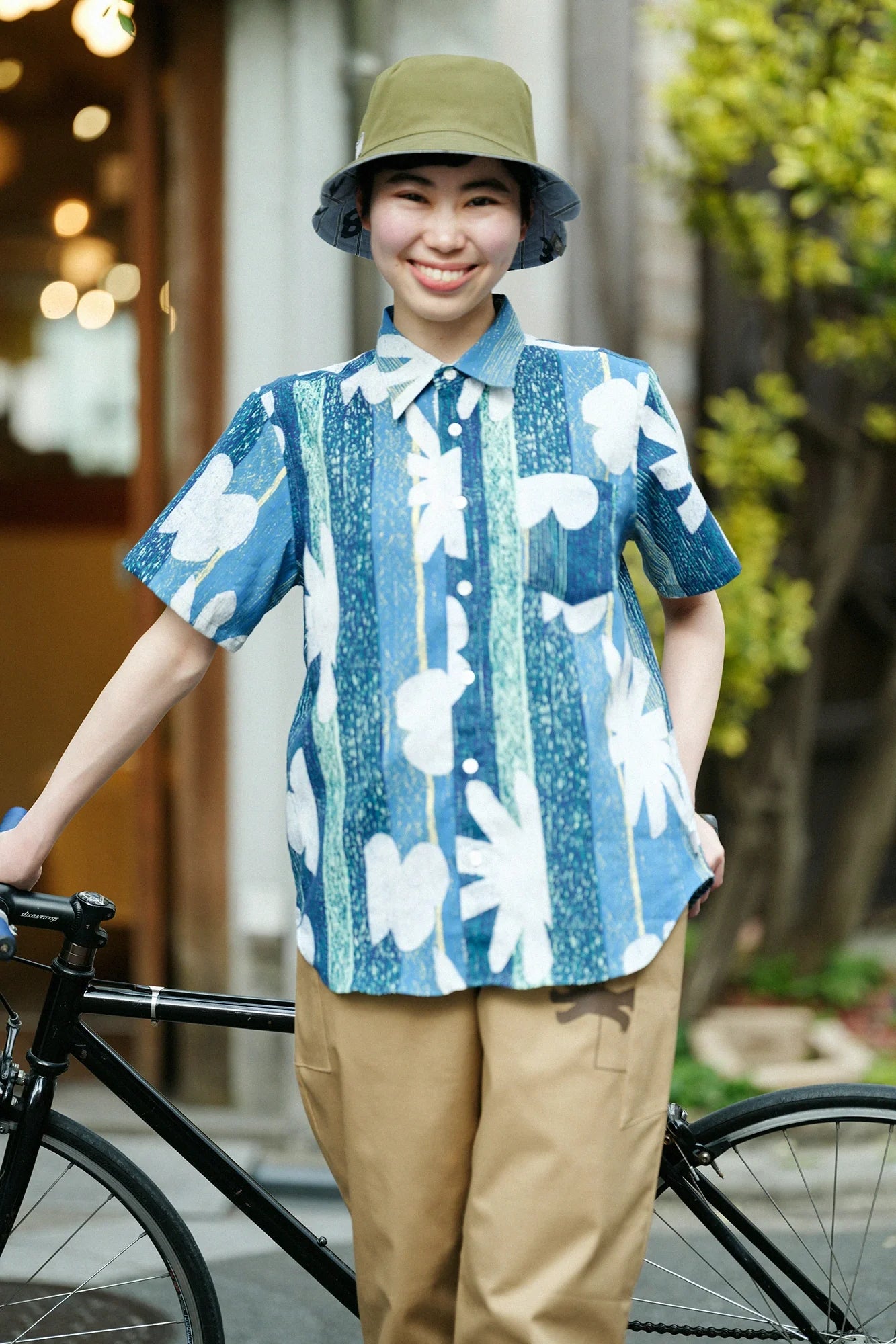 高島縮 20/20 半袖シャツ／すずかぜ