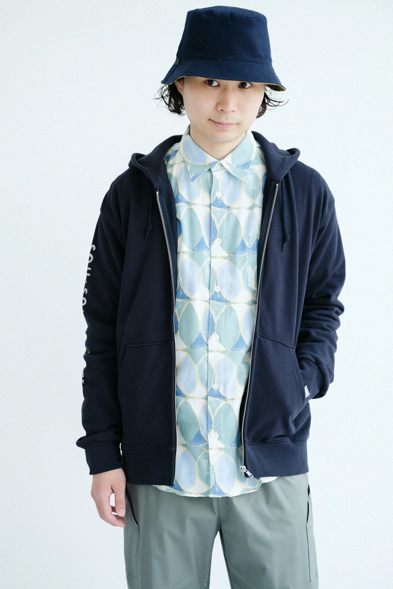 デポルターレ ZIP UP スウェットパーカー[9.7]／ダークネイビー