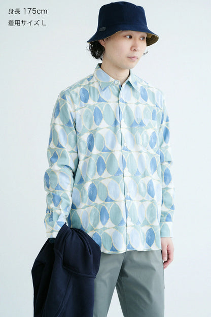 高島縮 20/20 シャツ／輪（わ）つなぎ 水影（みずかげ）