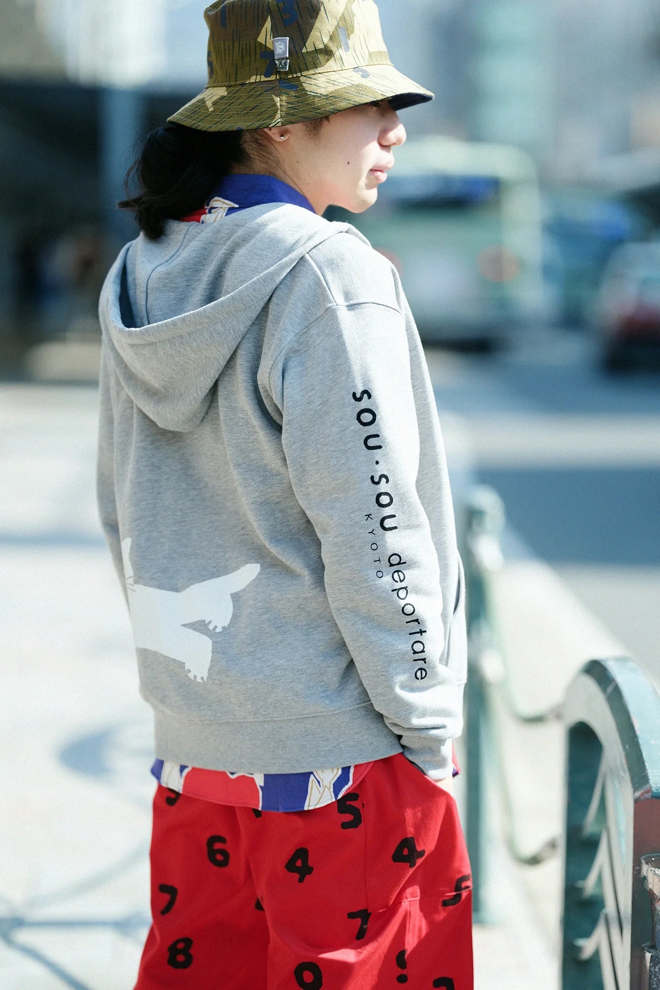 デポルターレ ZIP UP スウェットパーカー[9.7]／ヘザーグレー