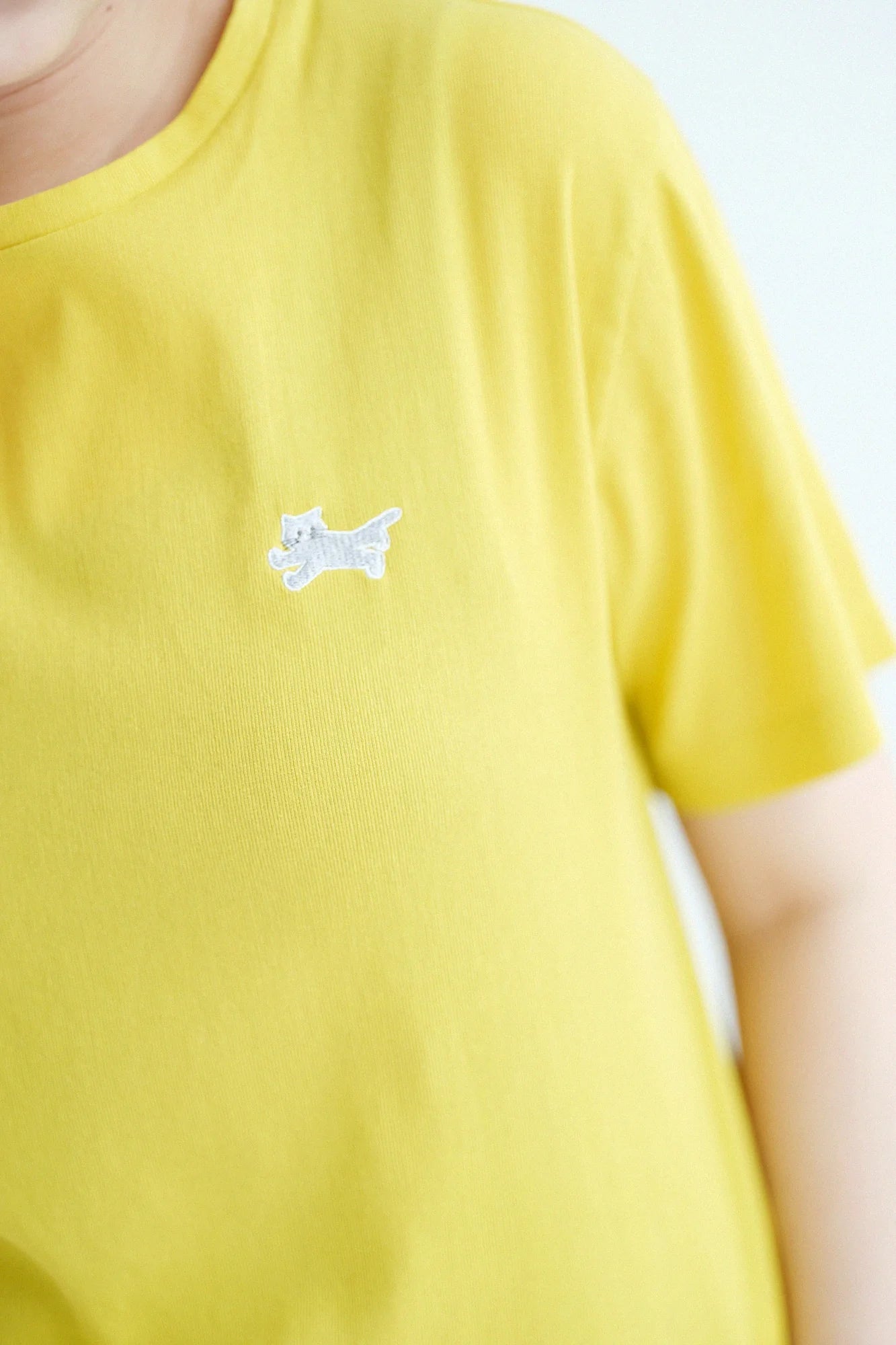 高島縮 40/40 半袖Tシャツ／イエロー