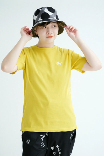 高島縮 40/40 半袖Tシャツ／イエロー
