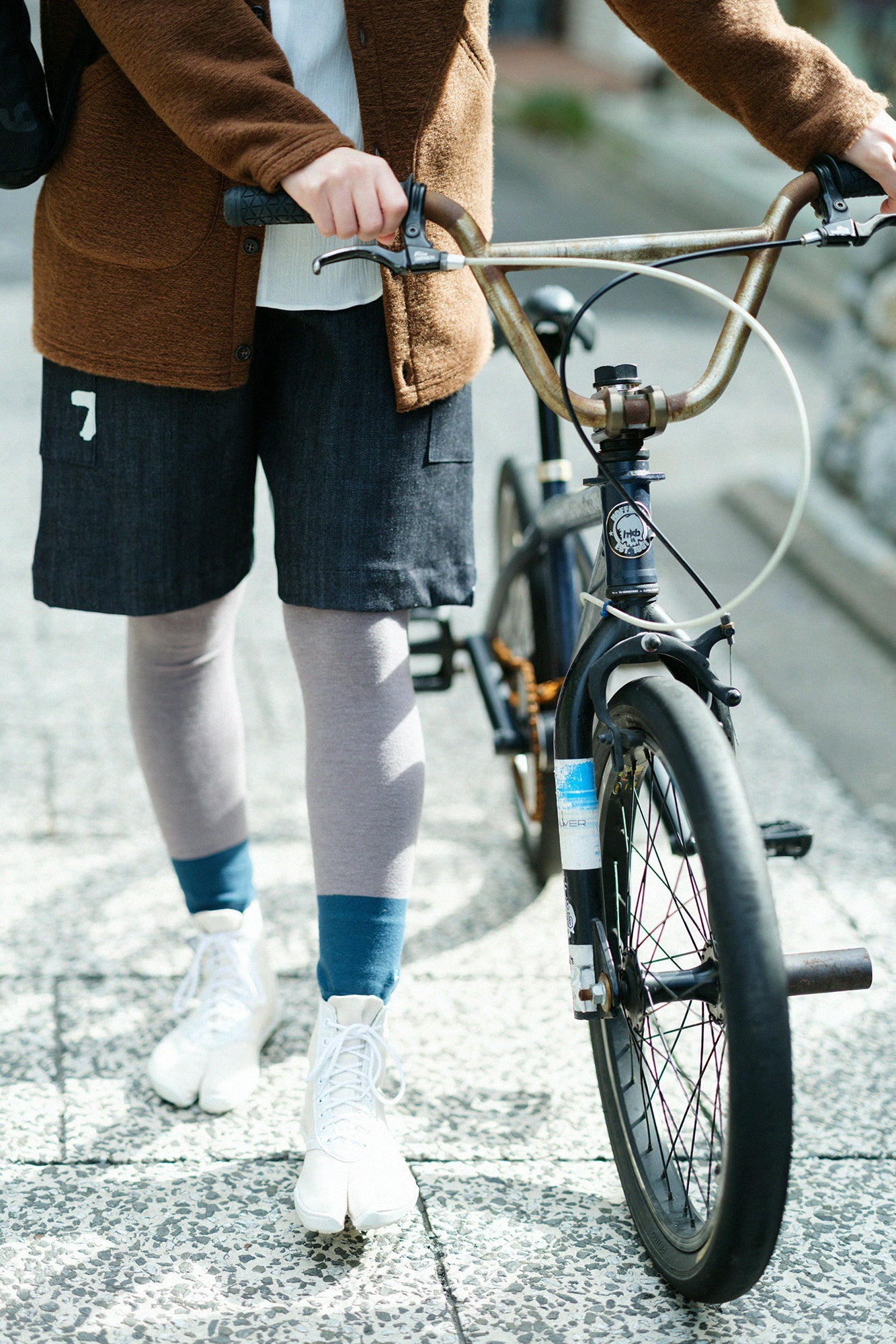 ストレッチデニム BIKEショーツ／インディゴ×SO-SU-U