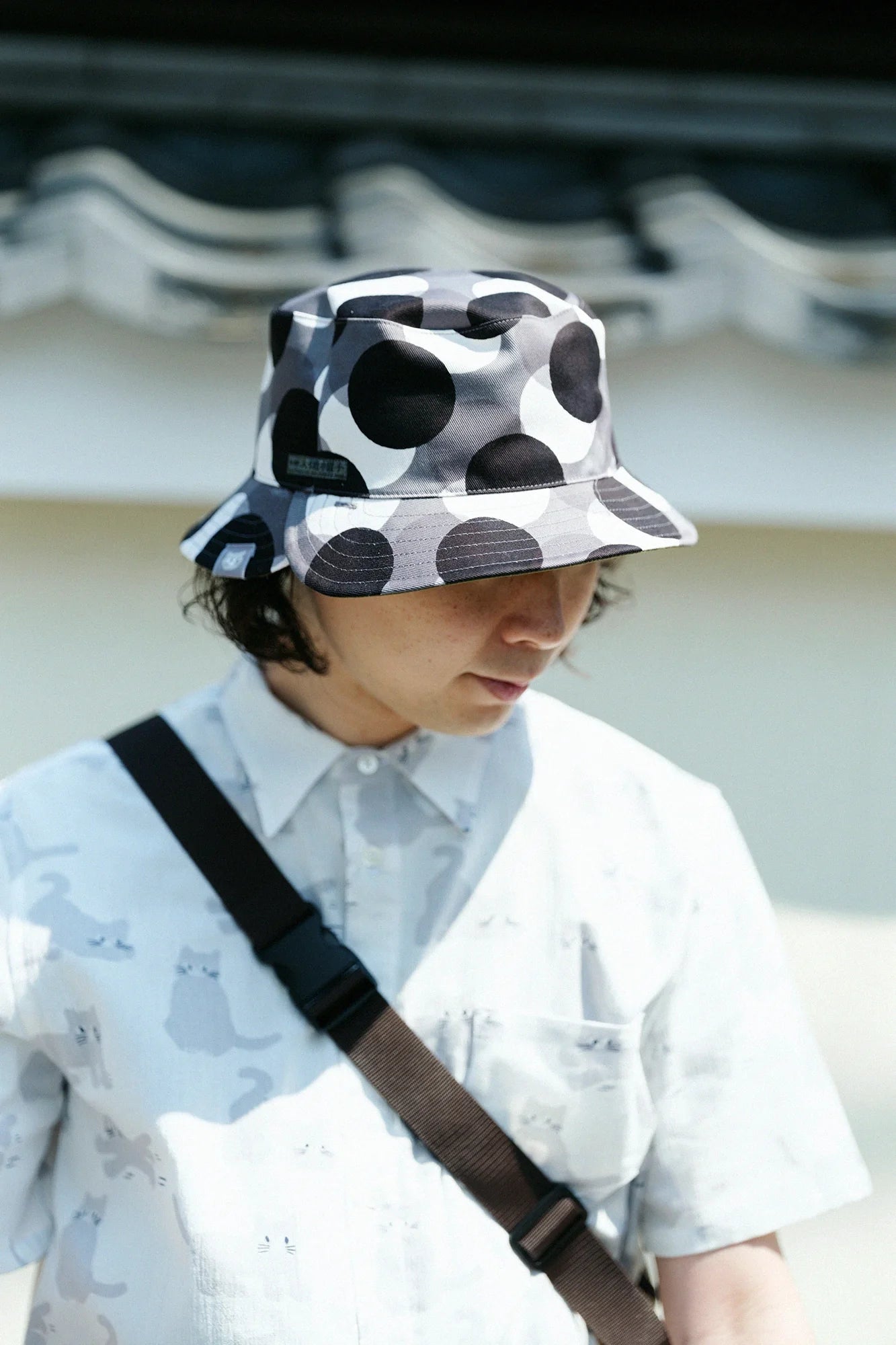 ストレッチツイル リバーシブル BIKE HAT／KPD Ombre グレー