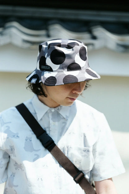 ストレッチツイル リバーシブル BIKE HAT／KPD Ombre グレー