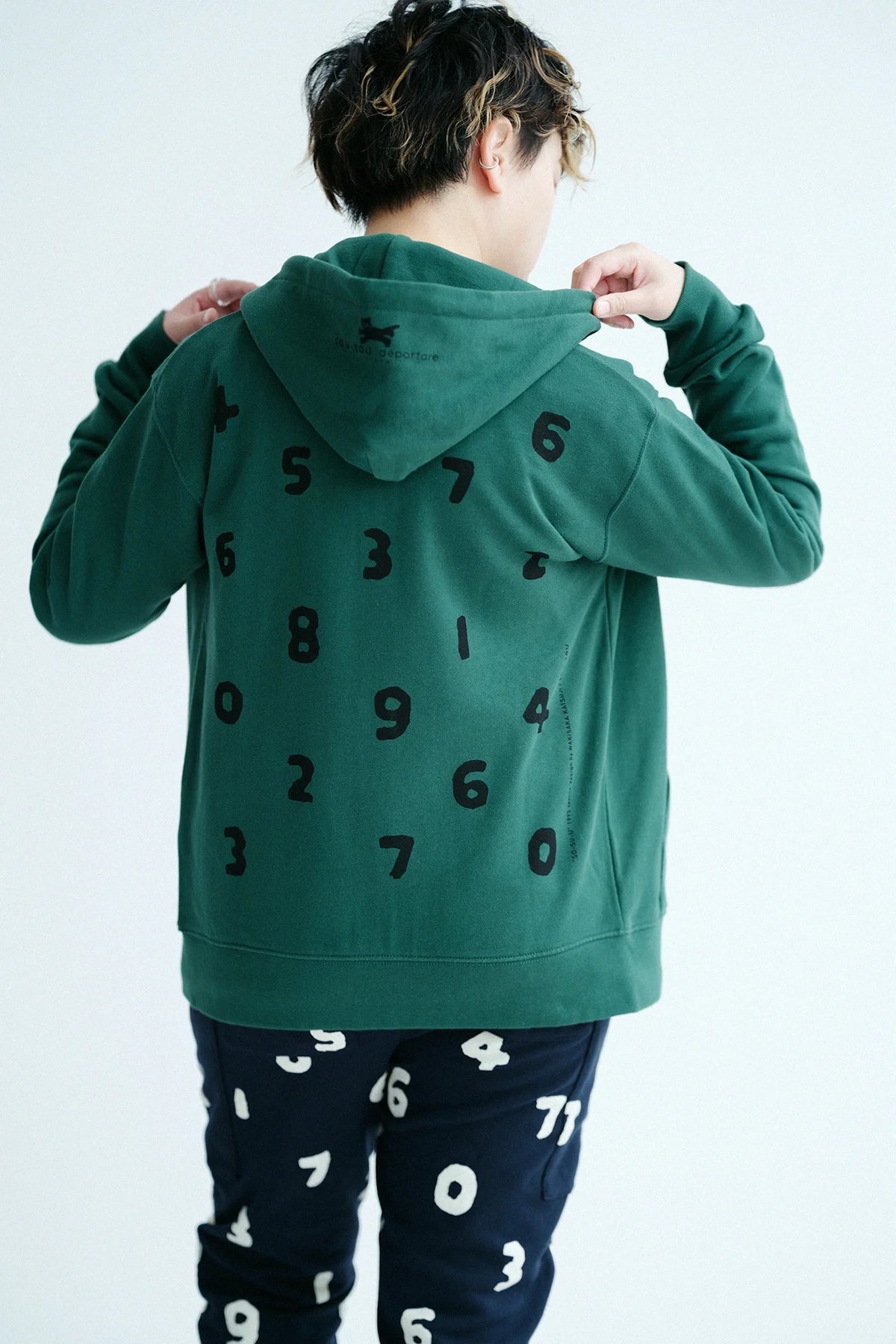 SO-SU-U デポルターレ ZIP UP スウェットパーカー[9.7]／アイビーグリーン