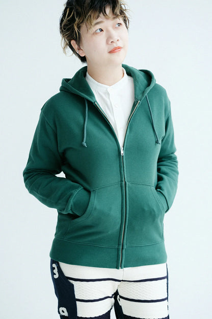 SO-SU-U デポルターレ ZIP UP スウェットパーカー[9.7]／アイビーグリーン