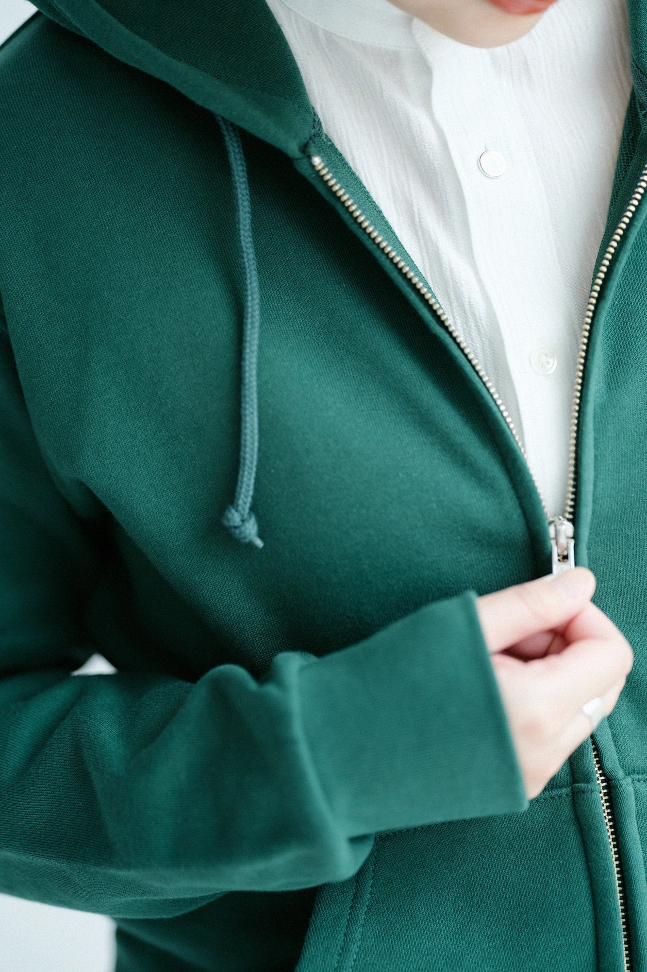 SO-SU-U デポルターレ ZIP UP スウェットパーカー[9.7]／アイビーグリーン