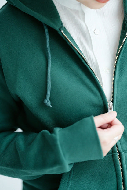 SO-SU-U デポルターレ ZIP UP スウェットパーカー[9.7]／アイビーグリーン