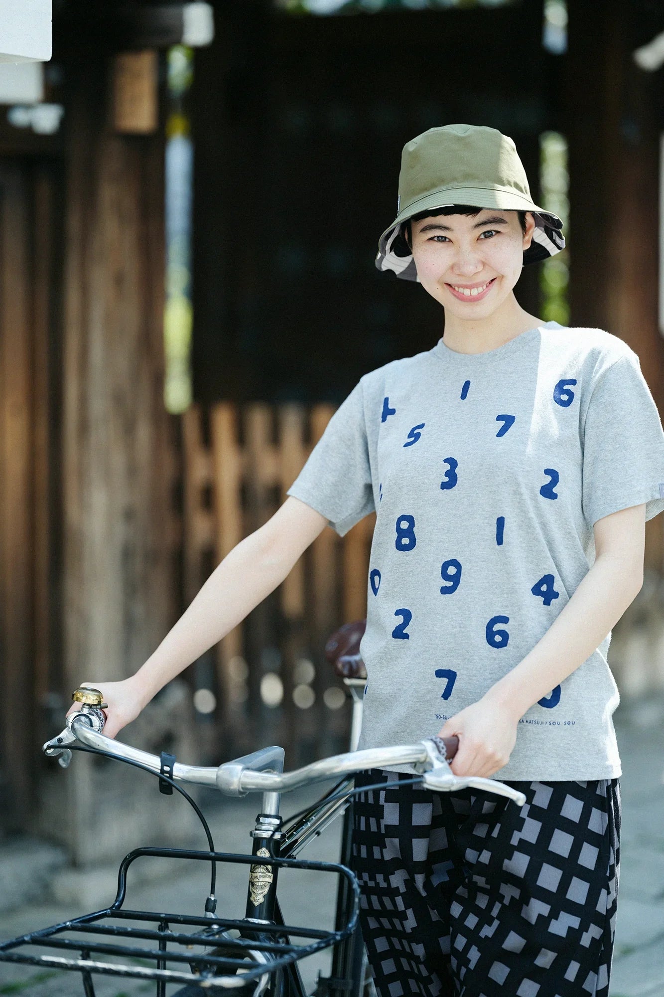 ストレッチツイル リバーシブル BIKE HAT／KPD Ombre グレー