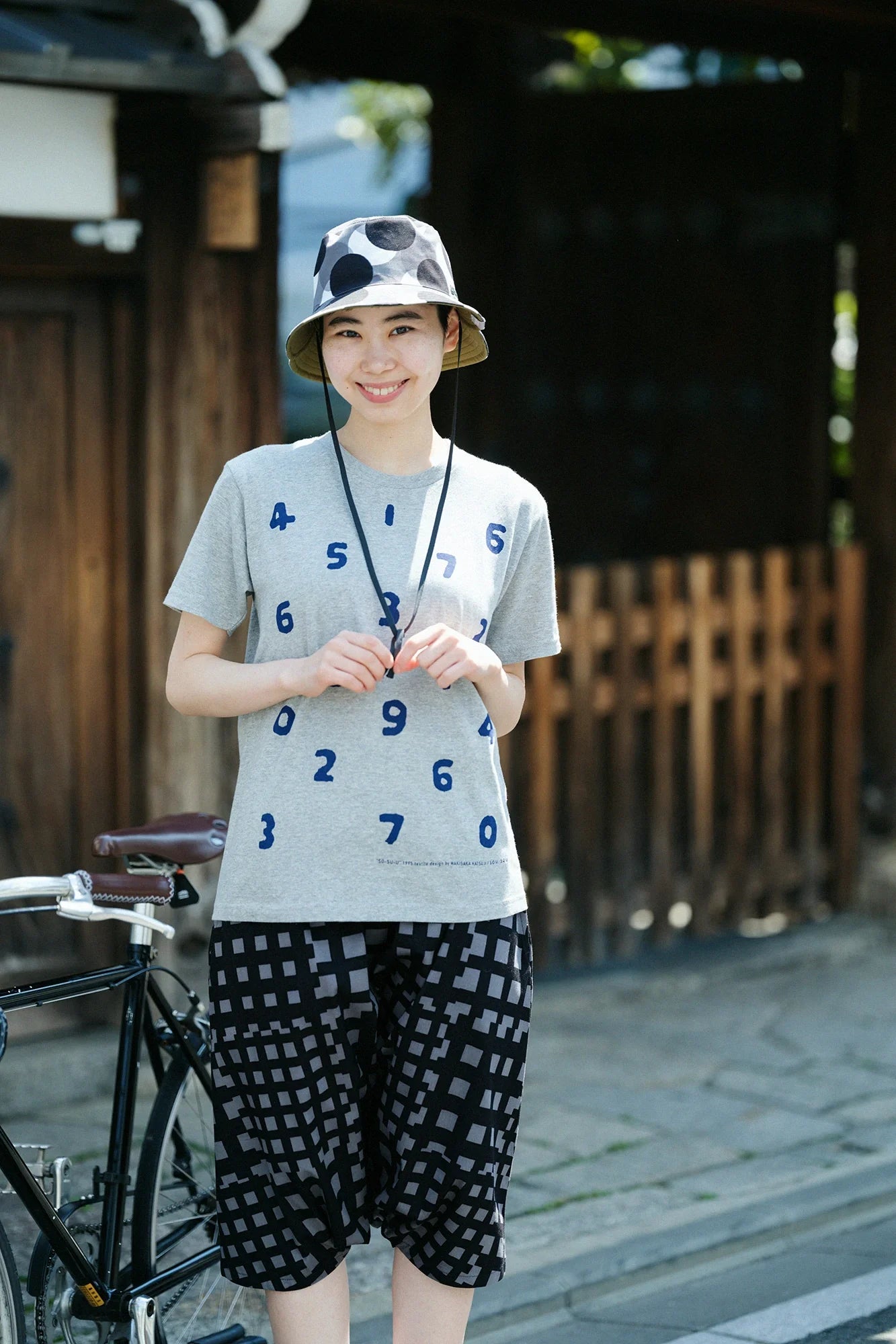 ストレッチツイル リバーシブル BIKE HAT／KPD Ombre グレー