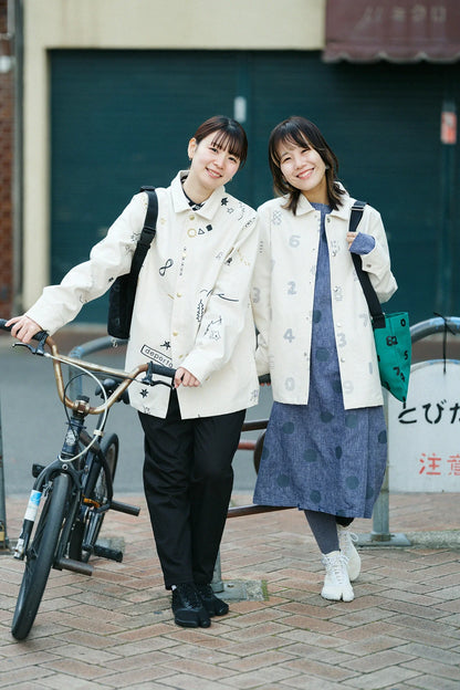 綿麻 BIKEワンピース／すいぎょくマーラ ネイビー