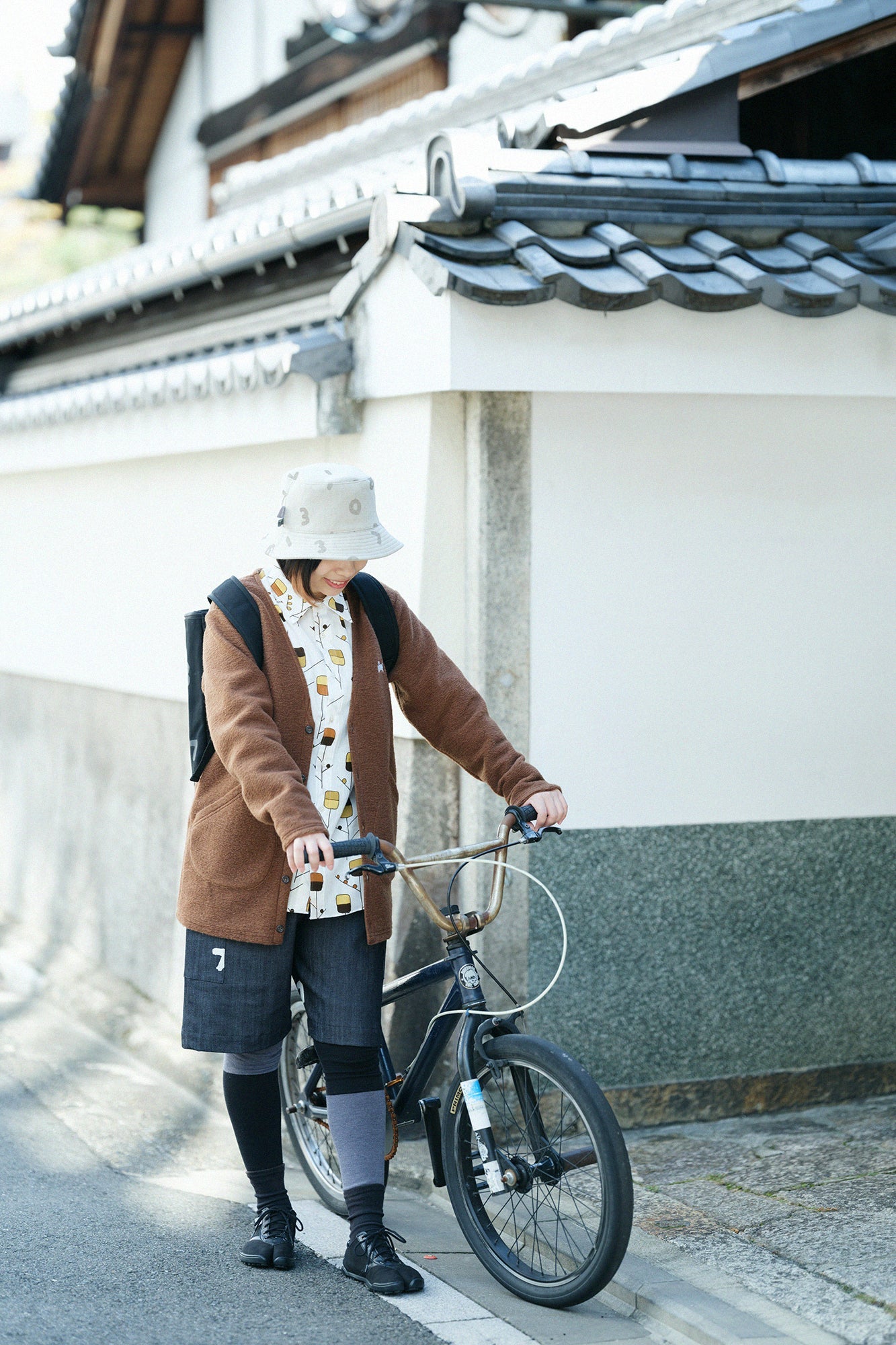 ストレッチデニム BIKEショーツ／インディゴ×SO-SU-U