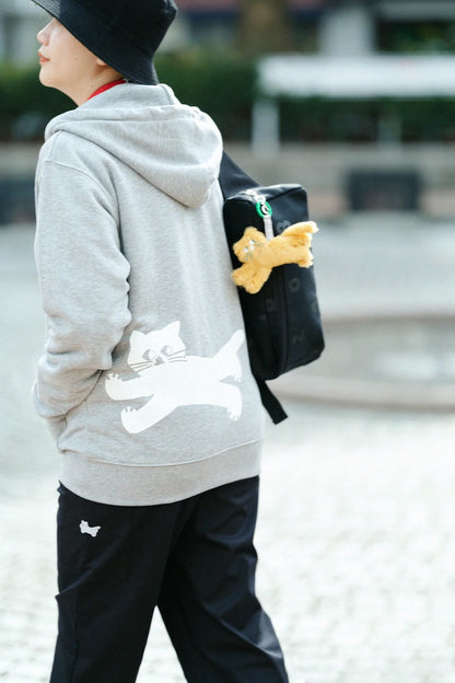 デポルターレ ZIP UP スウェットパーカー[9.7]／ヘザーグレー