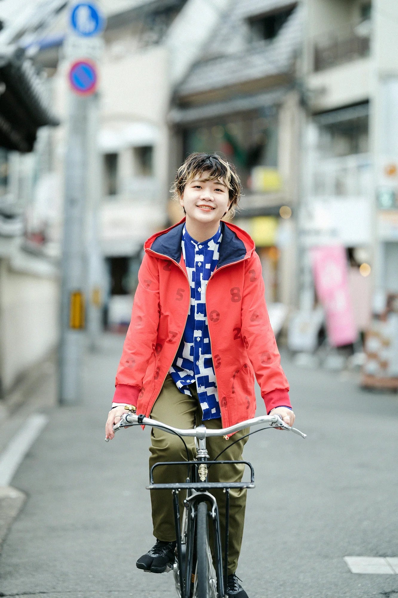 コットンナイロンクロス BIKEパーカー／SO-SU-U ブロンズレッド