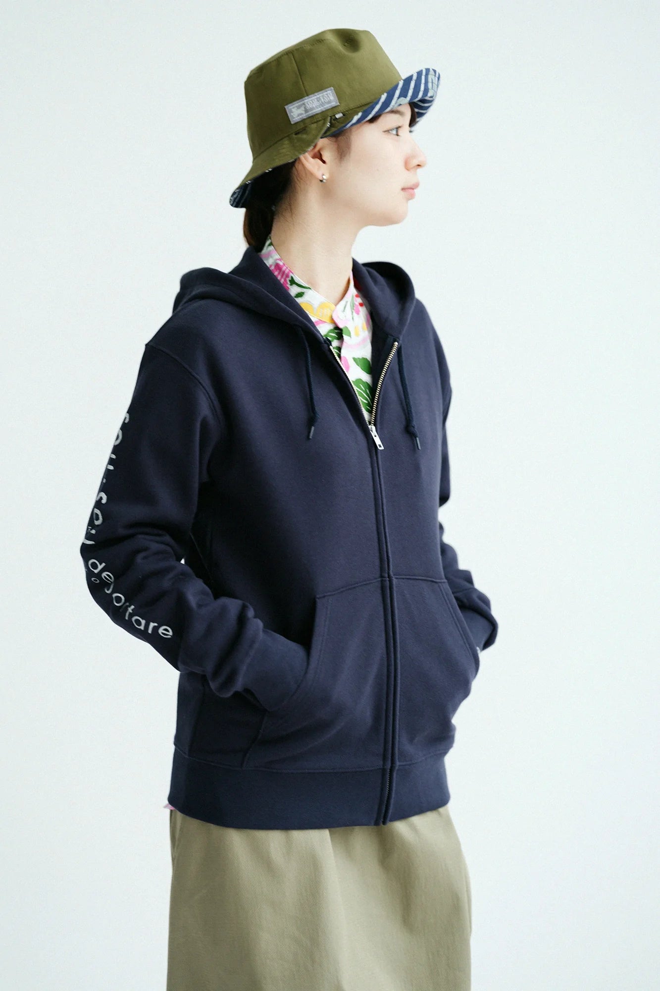 デポルターレ ZIP UP スウェットパーカー[9.7]／ダークネイビー