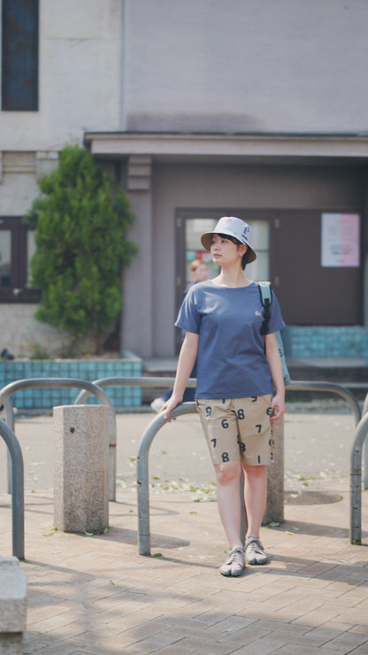 C/CM(R) カノコニット 型ぬきTシャツ／SO-SU-U 上下（しょうか）と余白（よはく） ネイビー