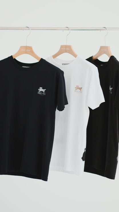 ねこ 半袖Tシャツ[5.0]／ヘザーグレー